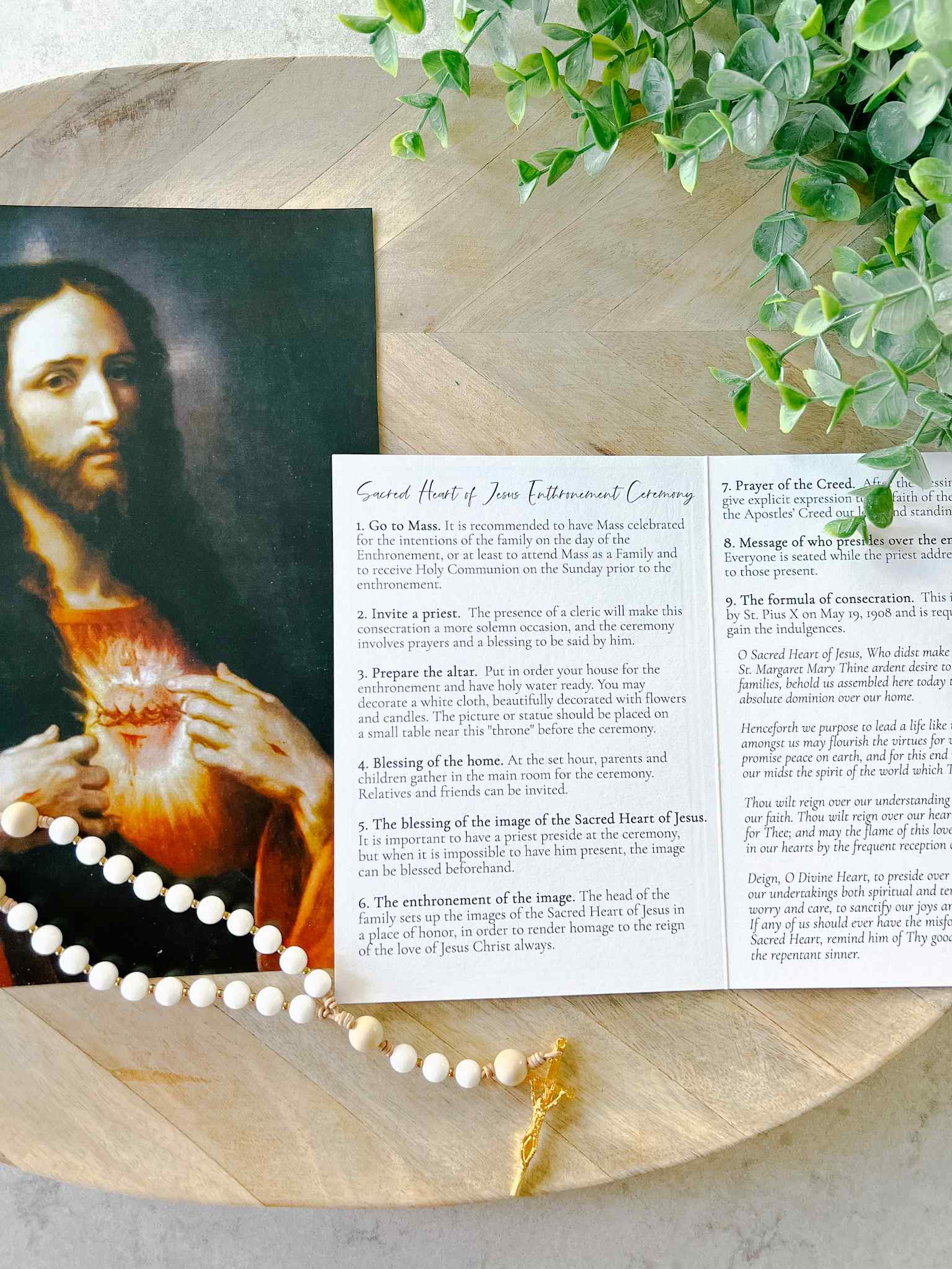 Sacred Heart Enthronement Kit - Catholic Home Altar Set for Prayer & Devotion - Perfect for Family Worship & Religious Decor