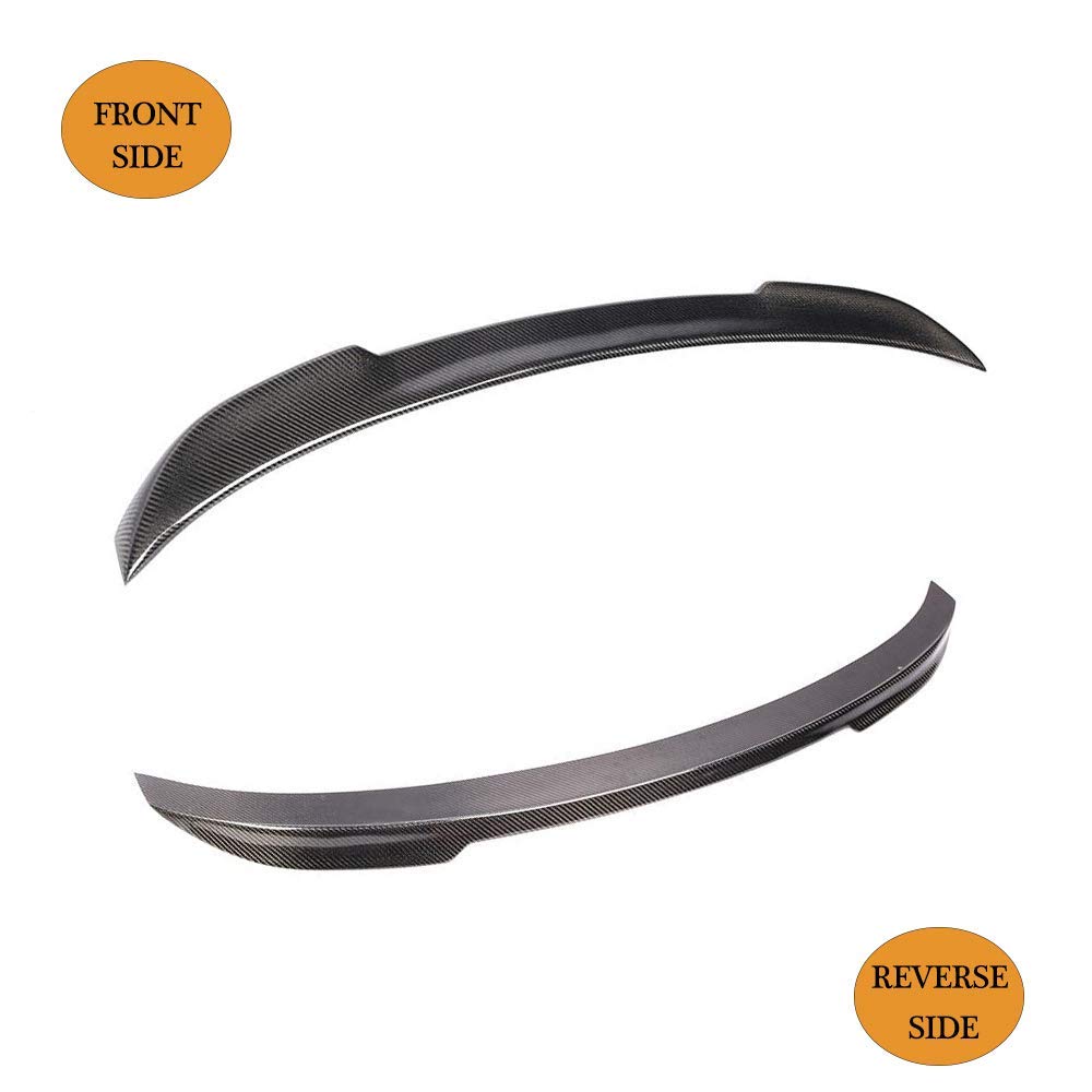 Premium Real Carbon Fiber Trunk Spoiler for BMW 2 Series F22 Coupe & F87 M2 (2014-2020) - High Kick Rear Wing Lip Compatible with 220i 228i 230i M235i M240i Models - NOT for M2 Competition (Style C) - Enhances Sporty Look & Aerodynamics for Street Racing & Car Shows