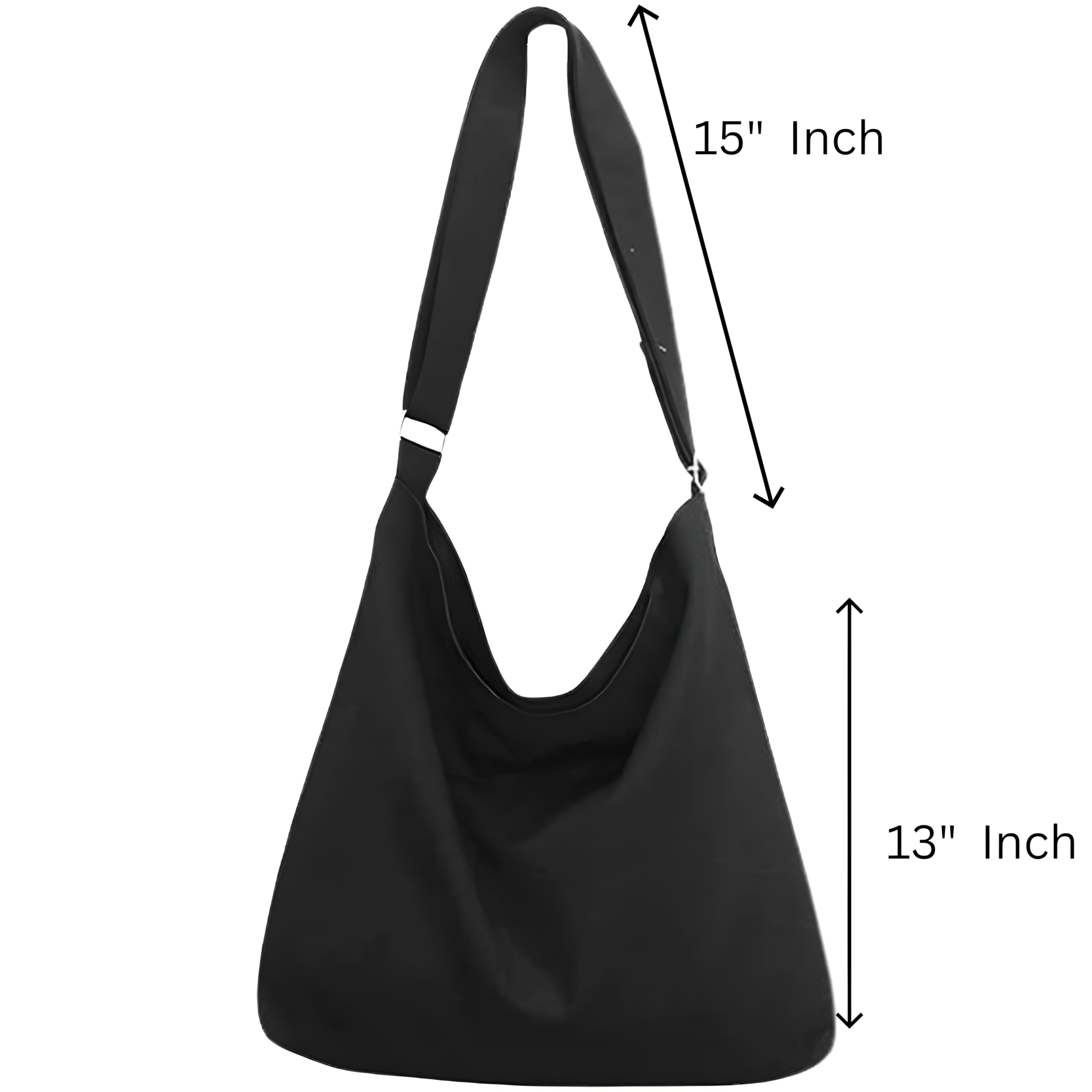 Stylish Canvas Tote Bag for Women - Plain Zippered Multi-Pocket Design - Reusable Cotton Shopping Bag for School, Gym, Work & Travel - Eco-Friendly Carryall for Everyday Use