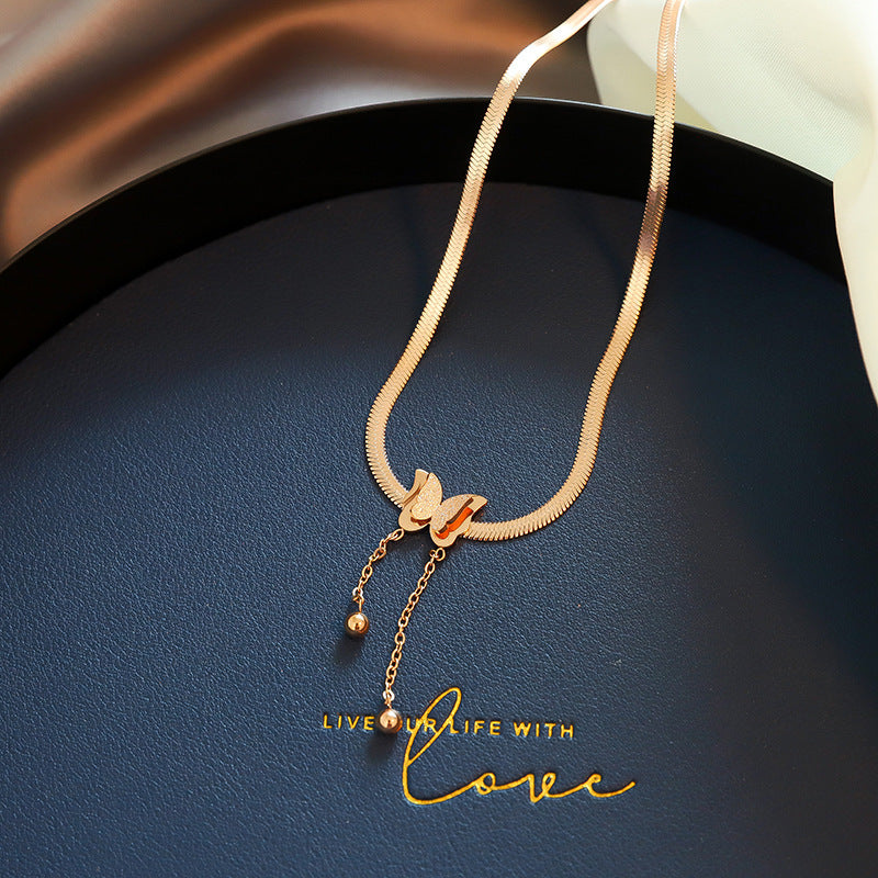 Elegant Butterfly Pendant Necklace for Women - Sterling Silver Jewelry Gift for Her - Perfect for Valentine's Day, Anniversary & Birthday