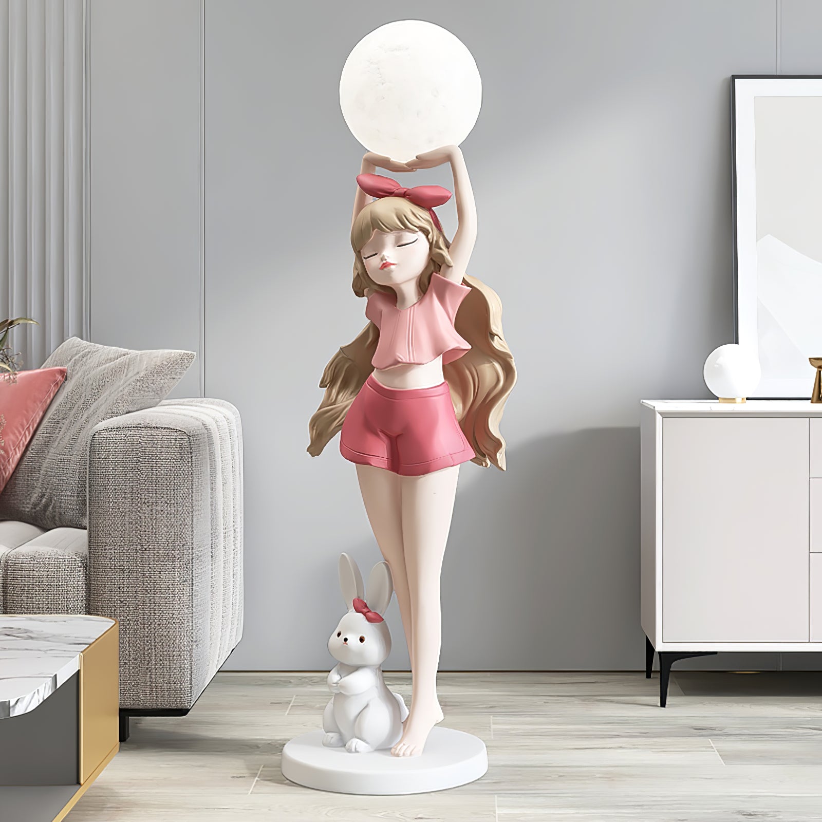 Elegant Ballet Girl Floor Lamp - Adjustable LED Dancer Light for Bedroom, Living Room & Nursery - Perfect for Kids Room Decor & Dance Studio Lighting