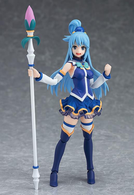 Figma #399 Aqua from Konosuba Anime Figure - Collectible Action Figure for Anime Fans, Perfect for Display & Cosplay Scenes