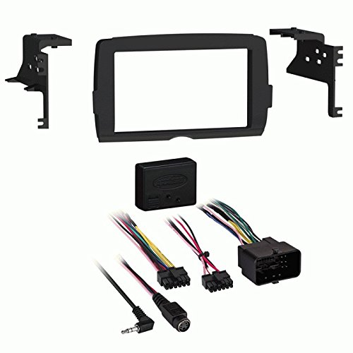 Universal Double Din Car Stereo Dash Kit - Compatible with 2014-2015 Harley Davidson Street Glide/Standard/Classic/Ultra - Aftermarket Radio Installation Bezel - Perfect for Motorcycle Audio Upgrades & Custom Installations