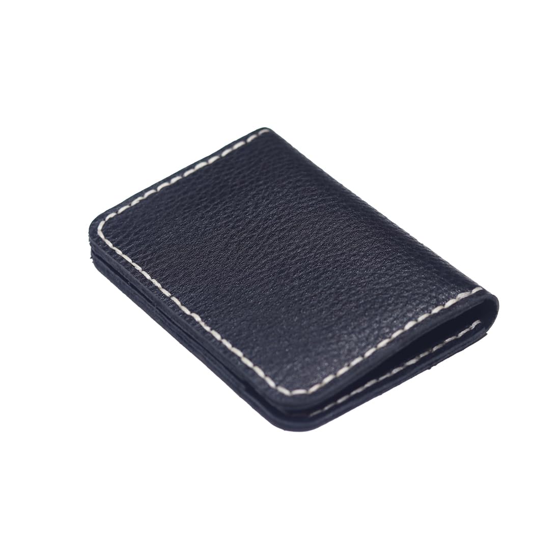 Handmade Leather Card Holder Wallet - Large Capacity Multi-Slot Folding Slim Wallet for Men & Women (Black) | Perfect for Business, Travel & Everyday Use