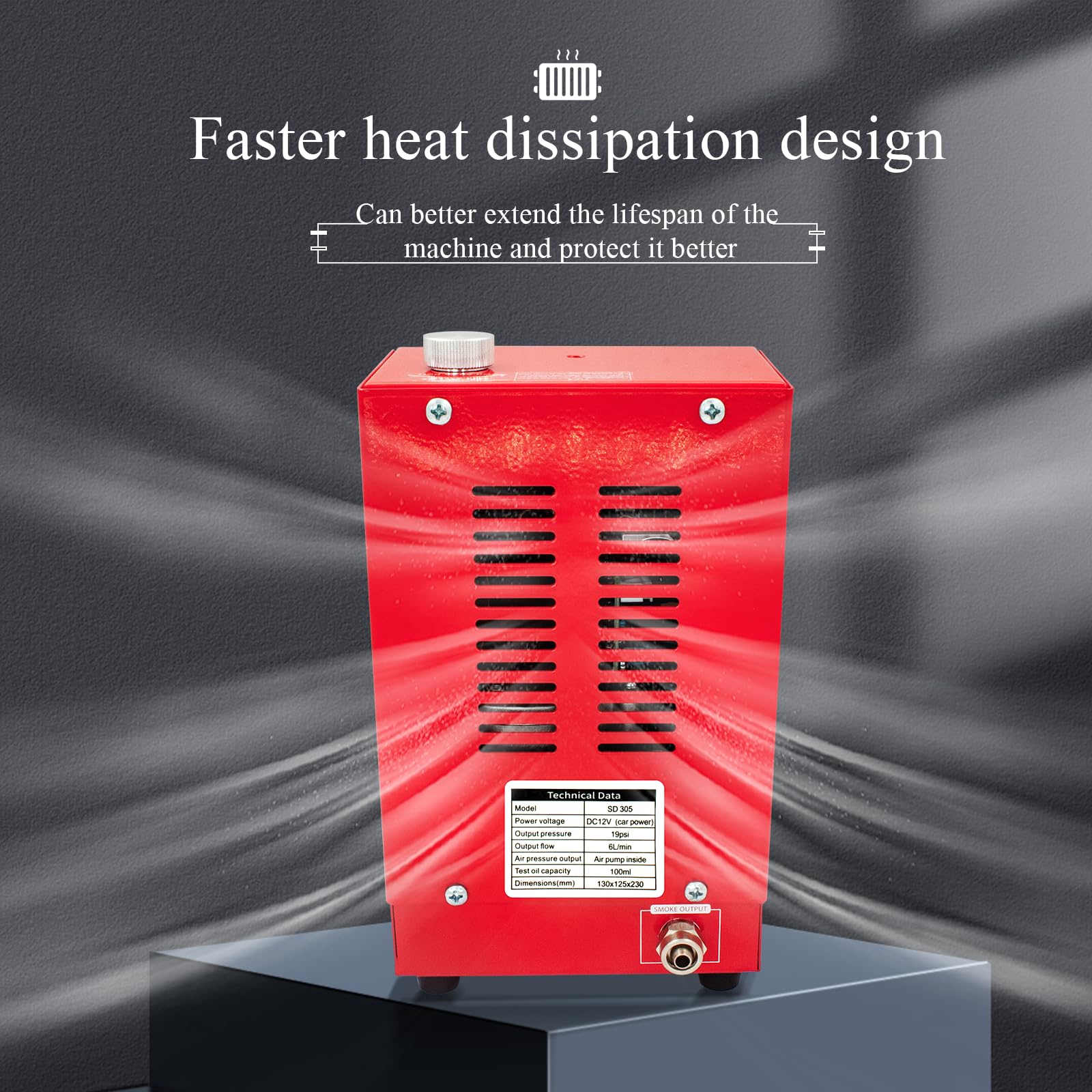 12V DC Automotive Smoke Machine Leak Detector - Multi-Function EVAP Smoke Tester for Pipe System | Car AC, Fuel & Vacuum Line Diagnostics | Perfect for Mechanics & DIY Auto Repair