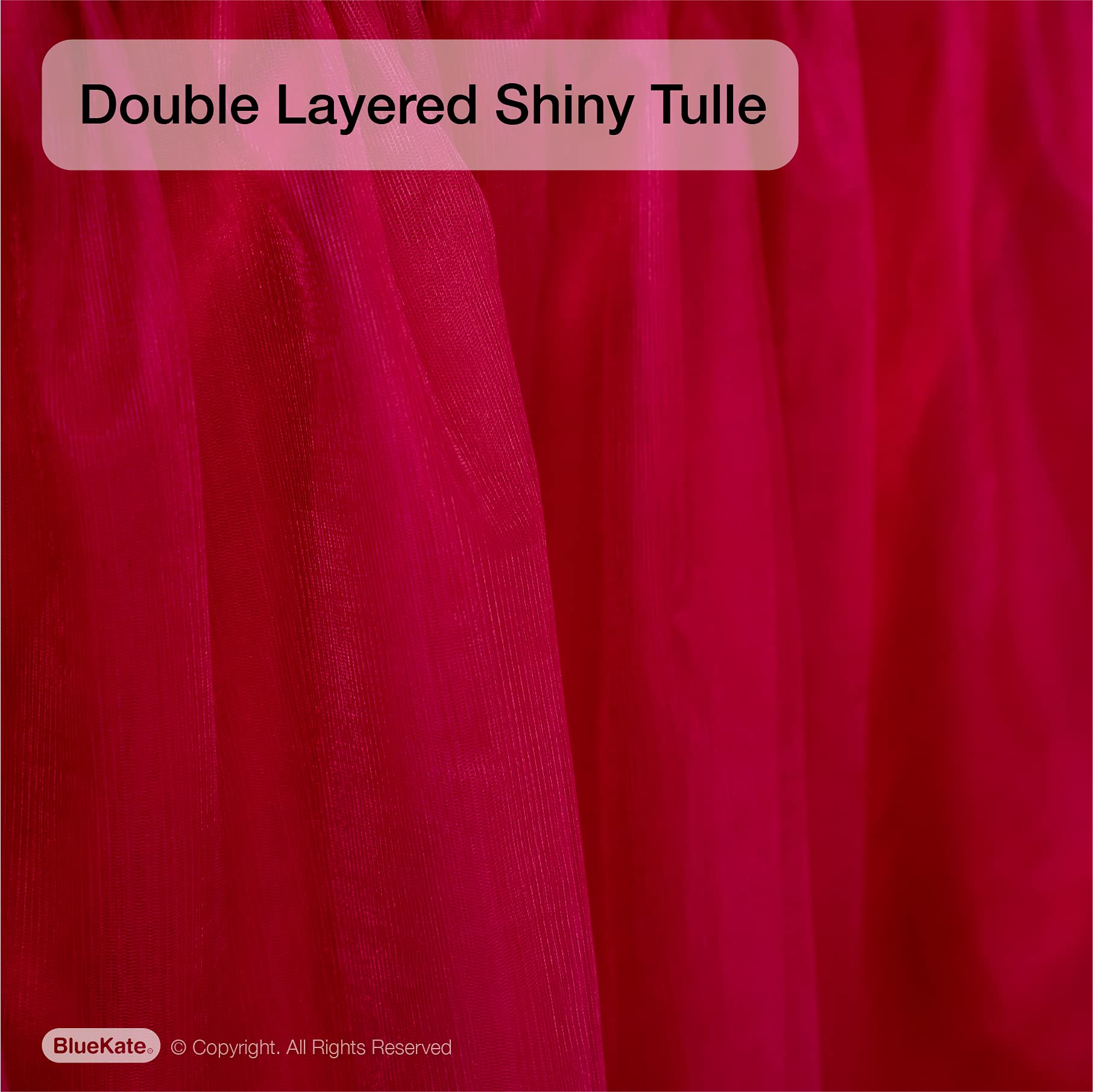 Bluekate Burgundy Tulle Table Skirt - 6ft Tutu Table Skirt for Rectangle Tables | Elegant Party Table Decoration for Weddings, Christmas & Special Events | Perfect for Banquet Halls, Birthday Parties & Holiday Decor