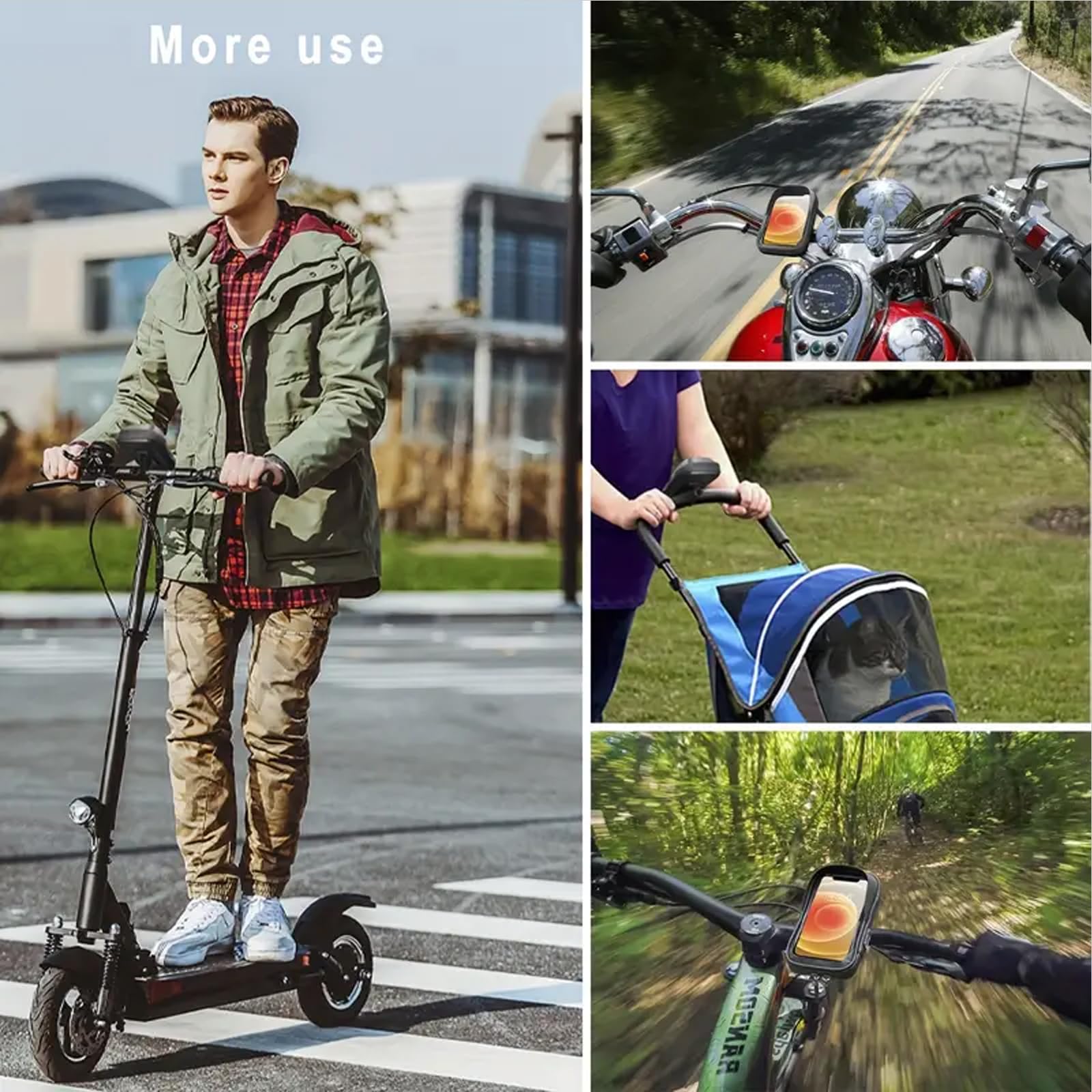 Waterproof EVA Bike Phone Holder - Top Tube Frame Bag with Rain Cover - Cycling Accessories for Men - Perfect for Commuting, Mountain Biking & Outdoor Adventures