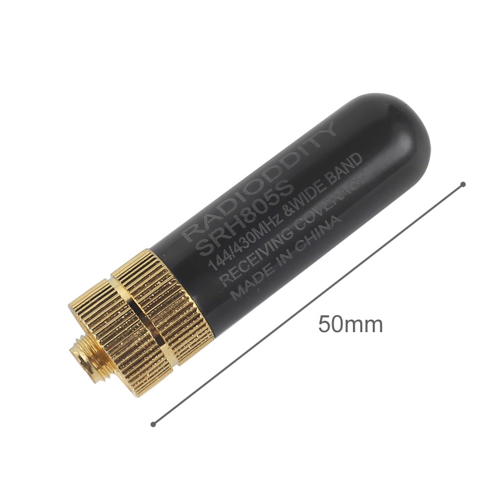 Radioddity SRH805S 1.97 Inch Dual Band VHF/UHF 144-430MHz SMA Female High Gain Antenna for Ham Radio, Walkie Talkie & Emergency Communication - Perfect for Outdoor Adventures, Camping and Survival Gear