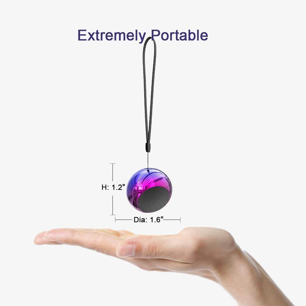 Premium TWS Wireless Bluetooth Speakers - Portable Mini Speaker with Big Bass, Stereo Pairing, Metal Case, Minimalist Design, Nylon Strap - Compatible with Echo Dot, iPhone, Android, iPad, Laptop - Perfect for Travel, Home, Office & Outdoor Parties