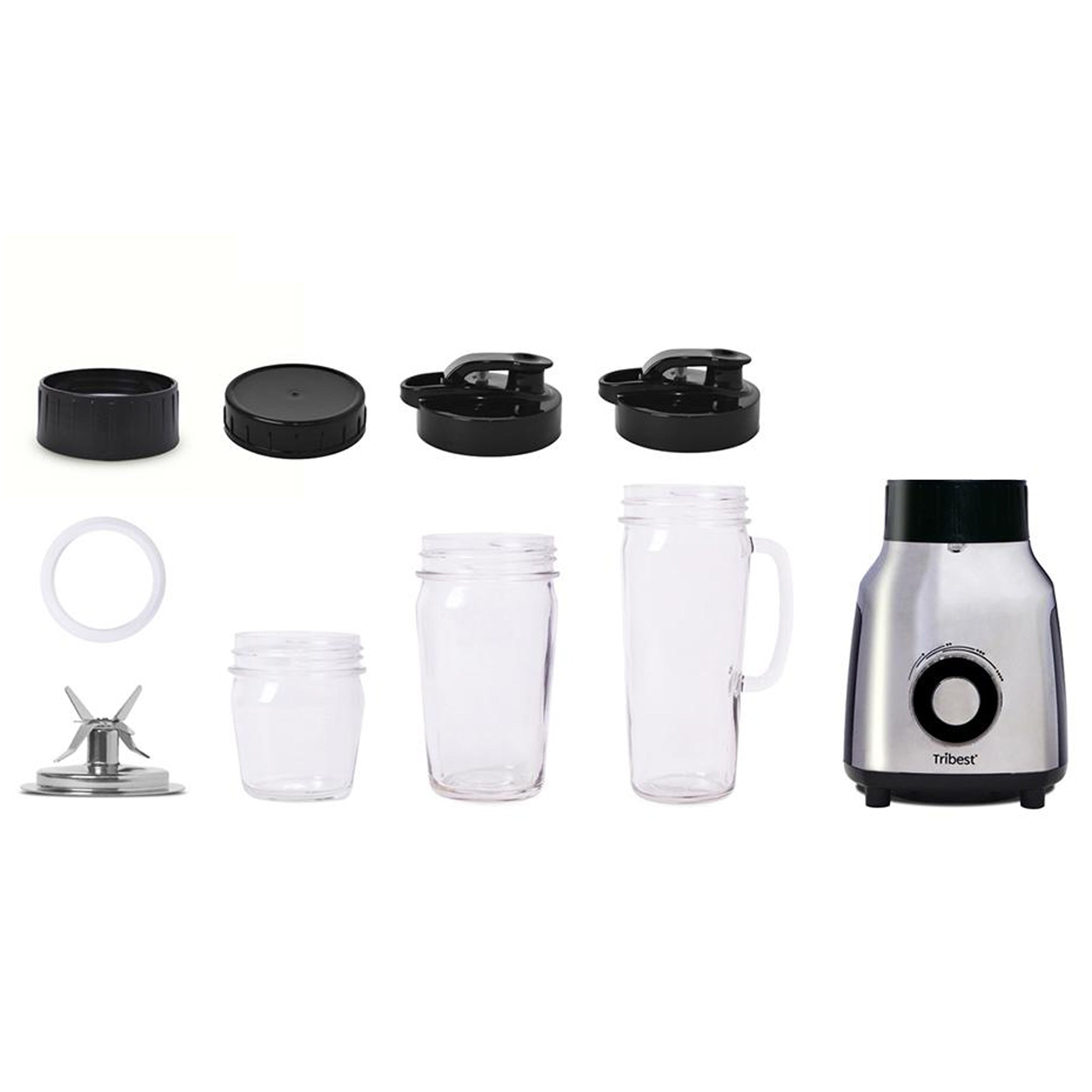 Premium Glass Personal Blender - 600W High-Speed Countertop Blender for Smoothies, Shakes & Meal Prep - BPA-Free, Easy Clean, Perfect for Home, Office & Gym Use
