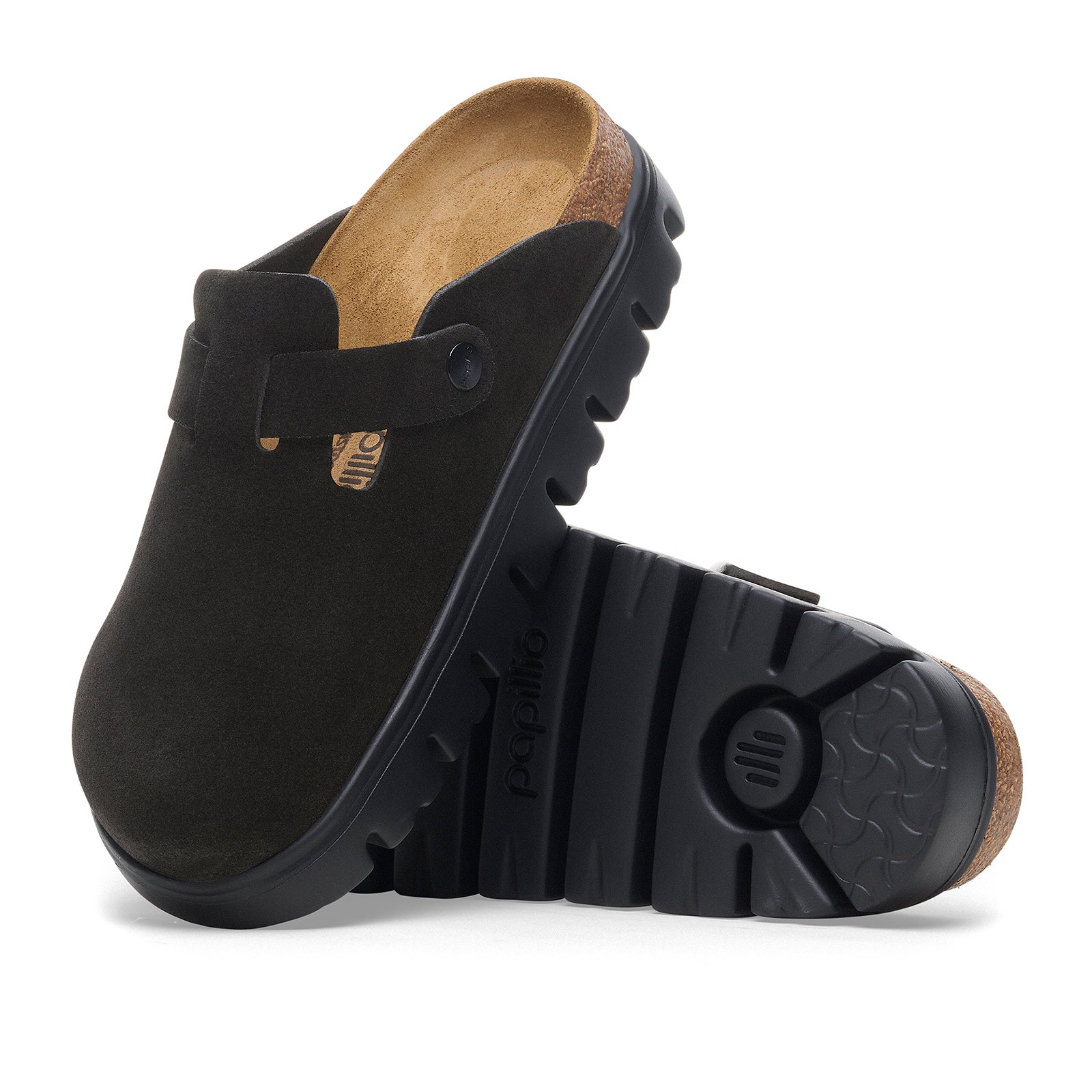 Birkenstock Boston Chunky Narrow Clog for Women - Black Suede Leather Comfort Shoes | Perfect for Casual Wear, Home & Office Comfort