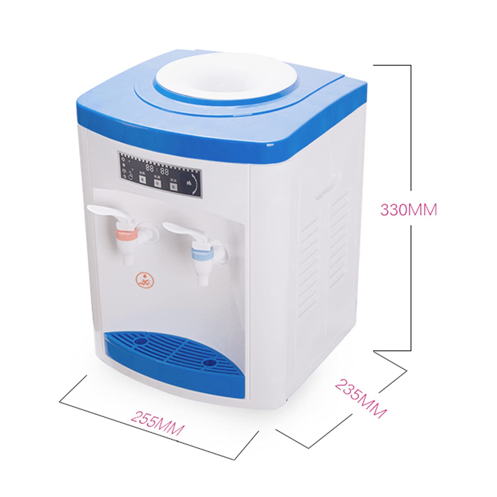 110V Electric Water Dispenser - Hot & Cold Countertop Water Cooler with LED Indicator, Top Loading Design for Home, Kitchen, Office (5L-18L Bottle Capacity) | Perfect for Refreshments, Tea, Coffee & Instant Cooking