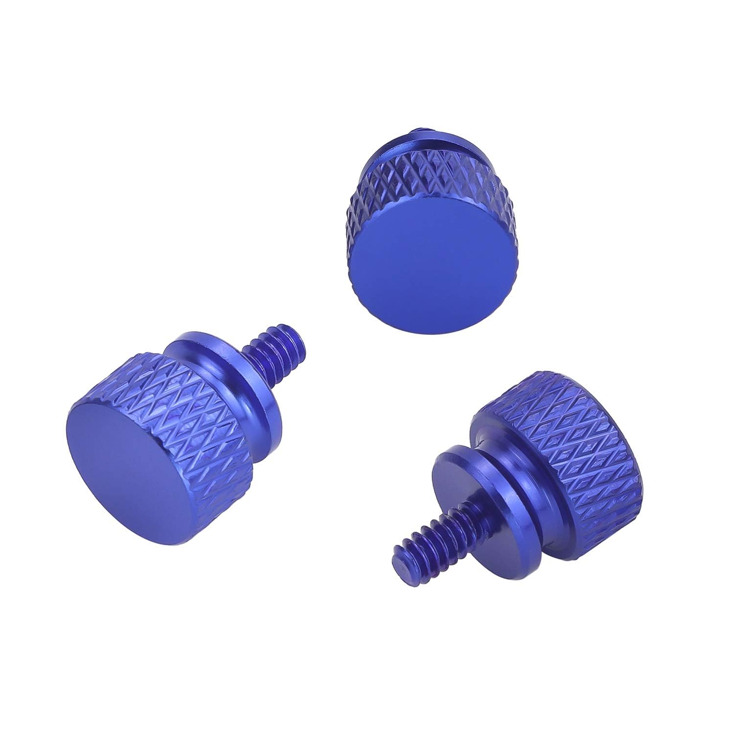 10Pcs 6-32 Thread PC Thumb Screws - Blue Computer Case Screws for Power Supply & PC Build | Easy-Grip Hardware for DIY Computer Assembly & Repair