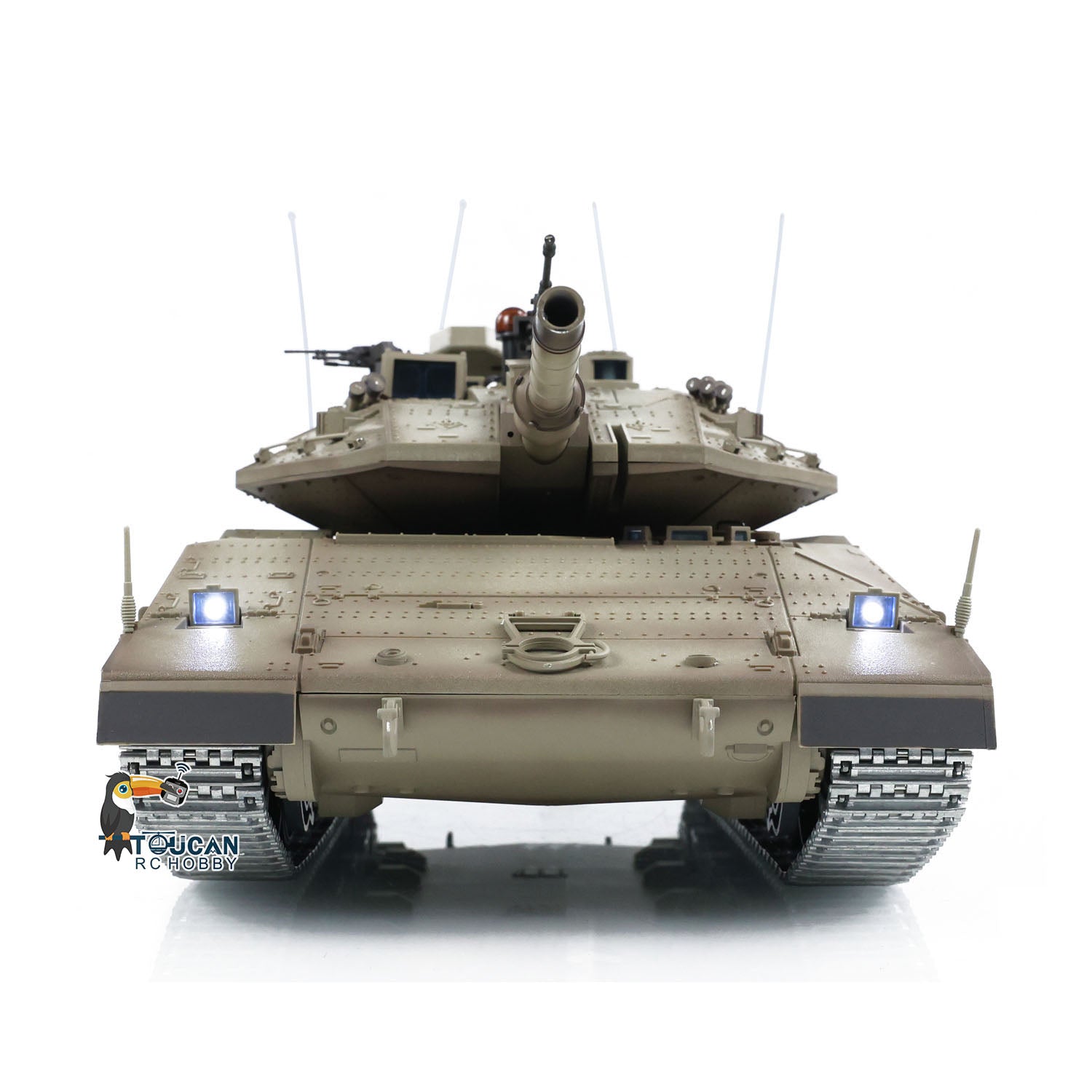 1:16 Heng Long 3958 RC Main Battle Tank IDF Merkava MK IV FPV Upgrade Edition with Metal Tracks, 360° Rotating Barrel & Recoil - Remote Control Military Tank Toy for Adults & Kids, Outdoor Battle Simulation & Collection Display