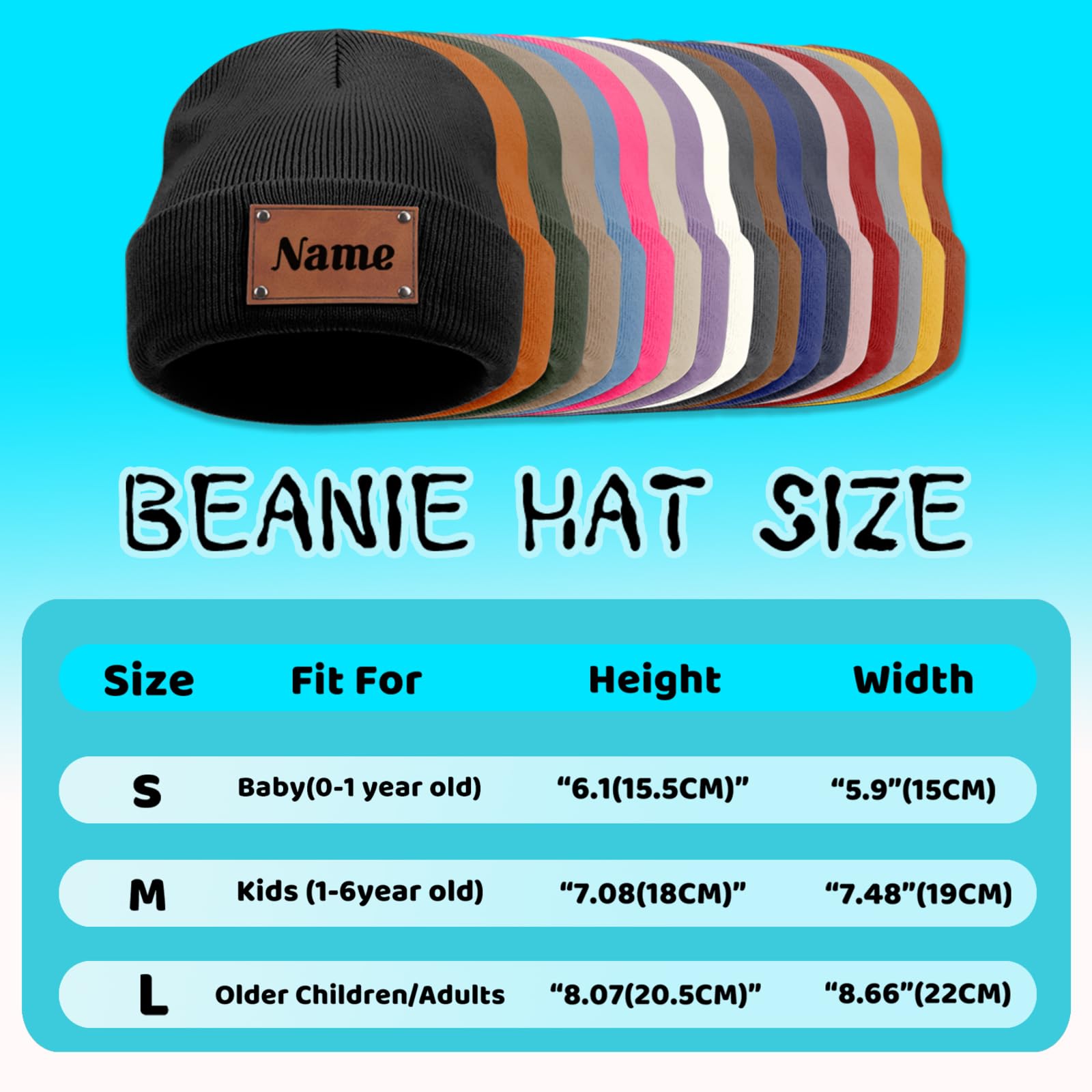 Custom Baby Beanie with Name - Personalized Toddler Winter Hat for Boys & Girls - Soft Knit Kids Beanie Gift for Christmas & Newborn Photos