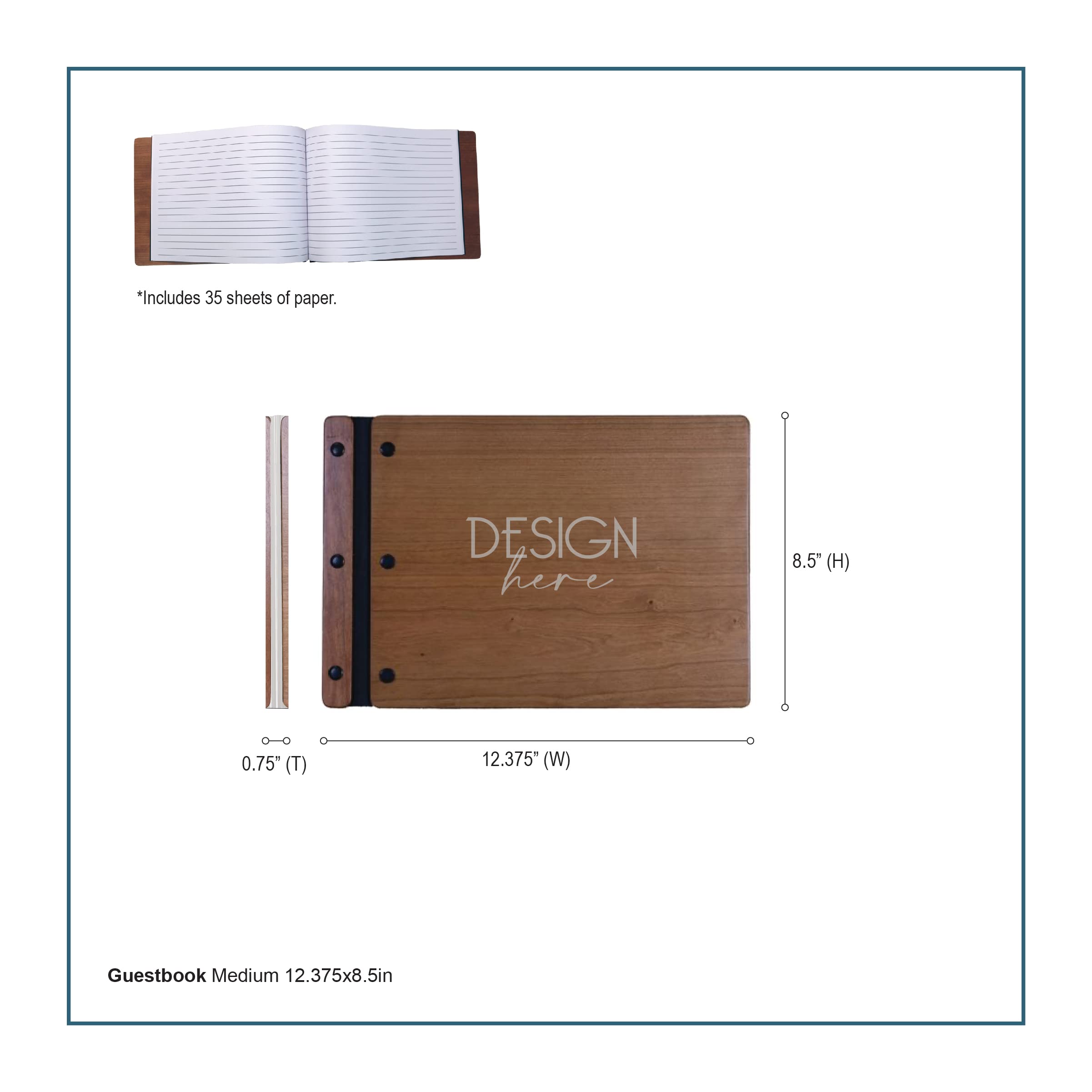 Personalized 65th Wedding Anniversary Guest Book for Couples - Wooden Maple Keepsake Memory Book for Husband & Wife Celebrating 65 Years of Marriage - Perfect for Anniversary Parties & Family Gatherings