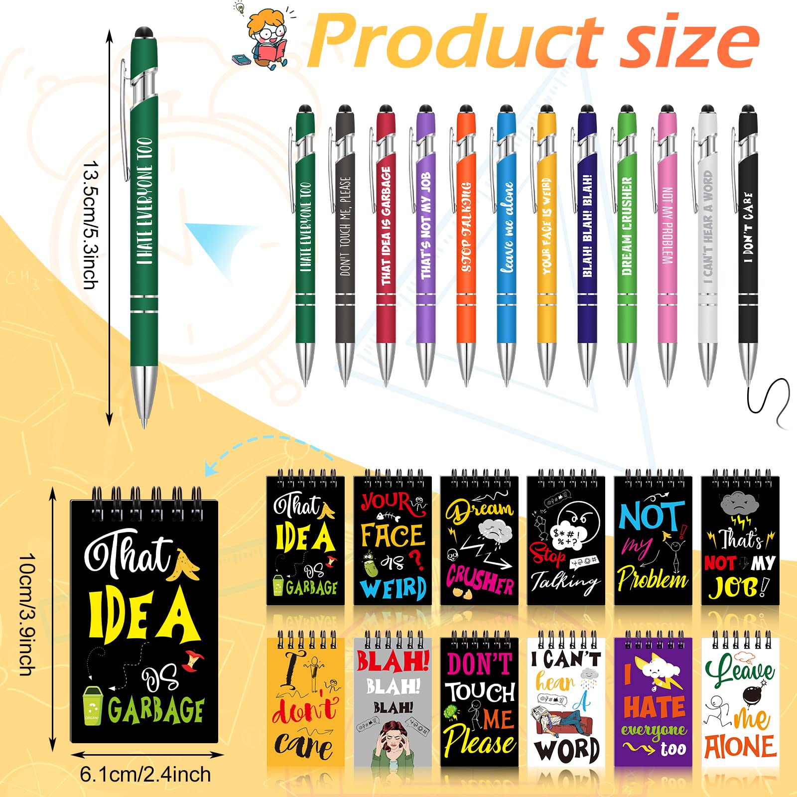 24-Piece Christian Gift Set - Bulk Bible Verse Pens, Scripture Notebooks, Religious Notepads & Ballpoint Pens - Inspirational Office Supplies for Nurses, Teachers & Church Groups - Perfect for Bible Study, Sunday School & Faith-Based Gifting