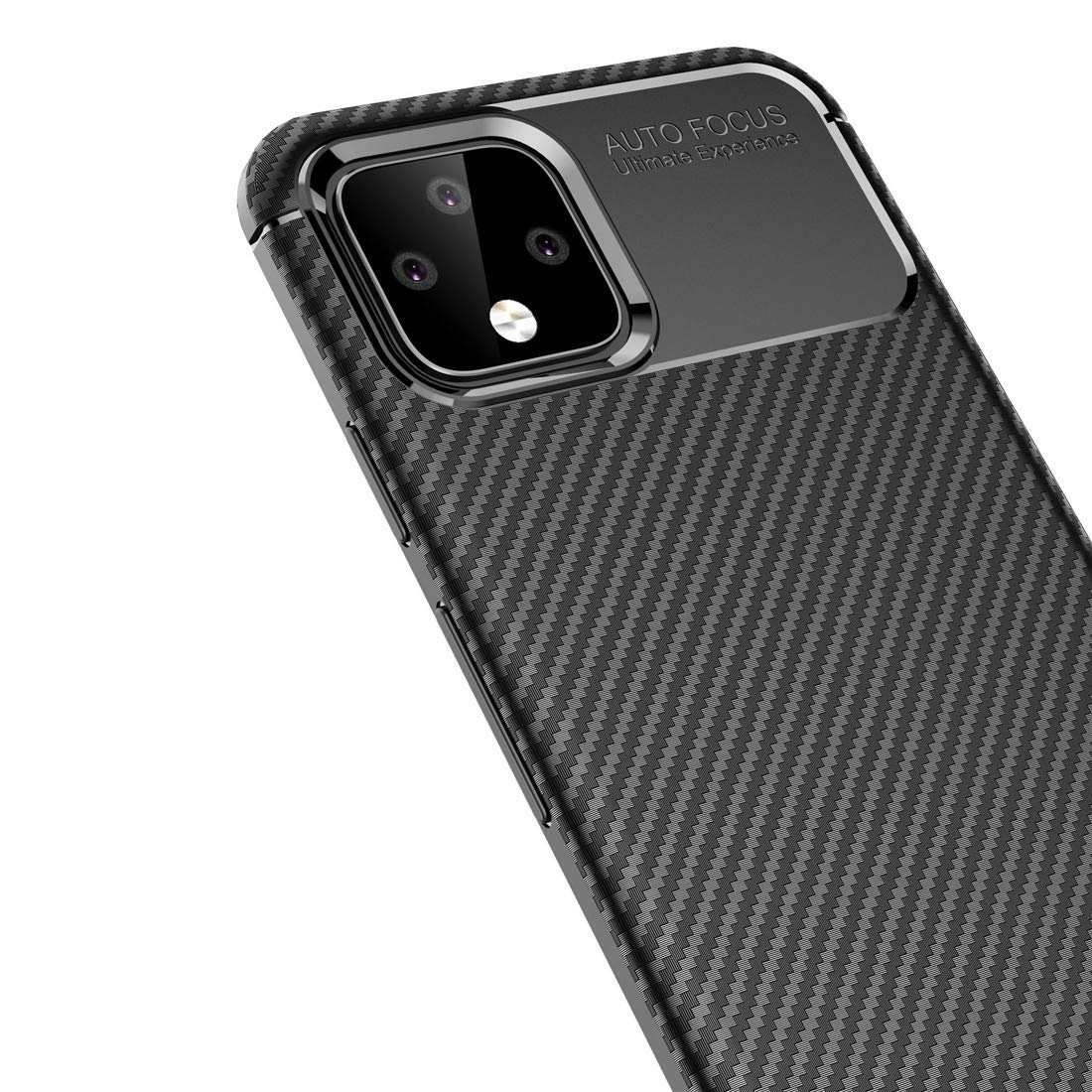 Shockproof TPU Case for Google Pixel 4XL - Carbon Fiber Beetle Series (Blue) for Daily Protection