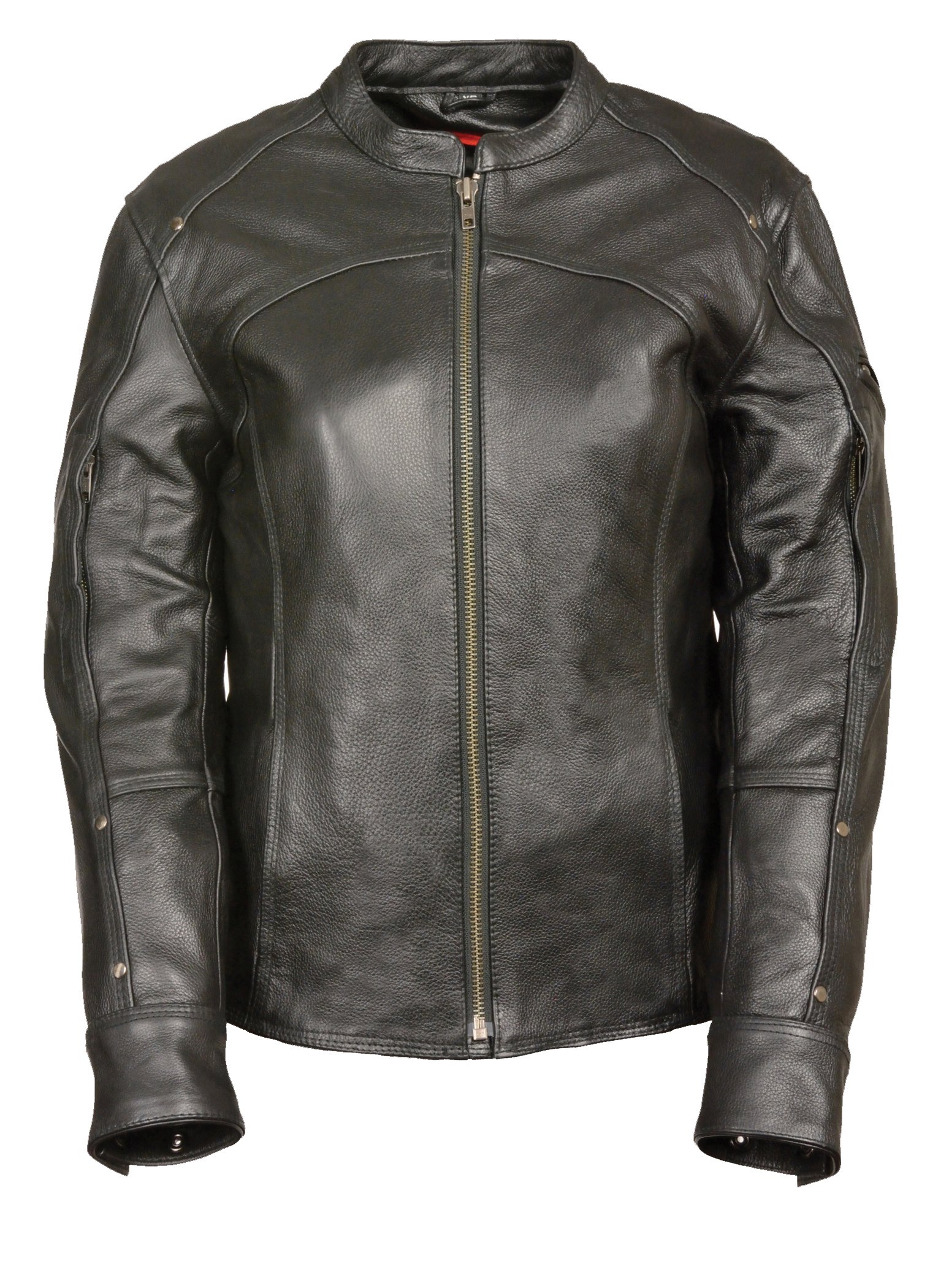 Milwaukee Leather SH1924 Women's Black 3/4 Length Vented Motorcycle Jacket - Breathable & Stylish Leather Biker Jacket for Riding & Casual Wear