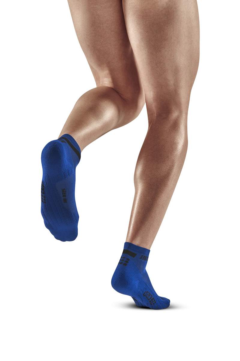 CEP Men's Low Cut Running Socks V4 - Breathable Performance Athletic Socks for Marathon & Workout (Blue) - Ideal for Jogging, Gym Training & Everyday Wear