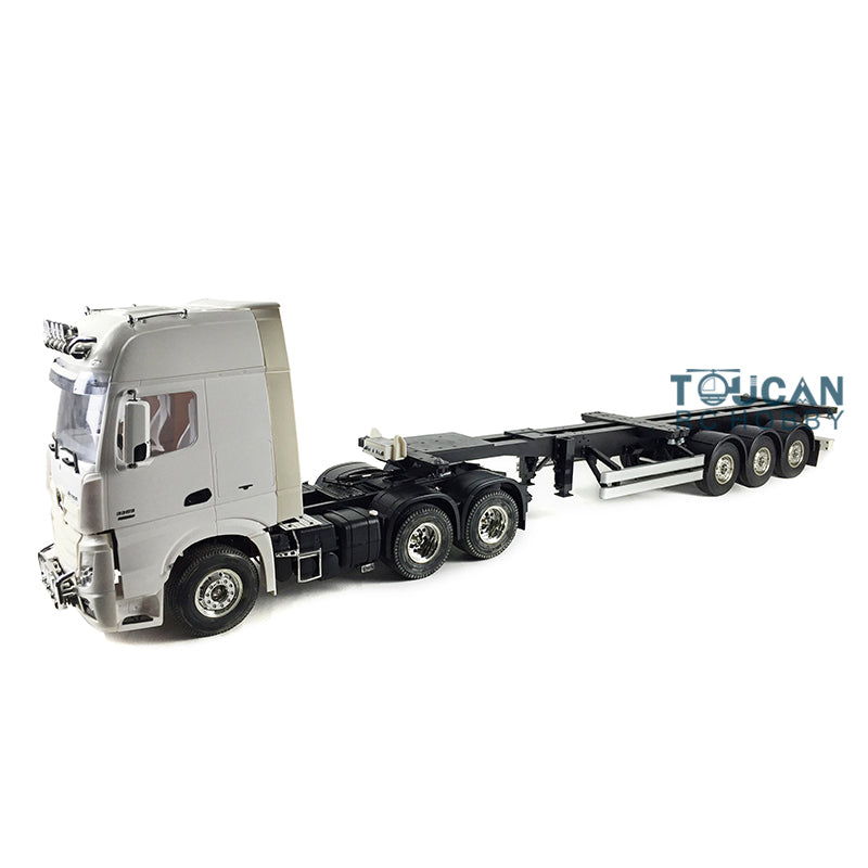 1/14 Scale RC Highline Tractor Truck - 6x4 Remote Controlled Semi Trailer with Flatbed Chassis & DIY Container | Hobby Grade Model for Off-Road Play & Collection