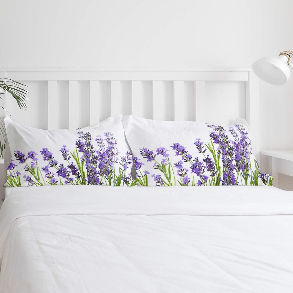 Lavender Flower Queen Duvet Cover Set - Soft Burlap Texture Purple Comforter Cover with 2 Pillowcases for Teens, Kids & Adults | Cozy Bedroom Decor for Master Bedroom, Guest Room & Dorm