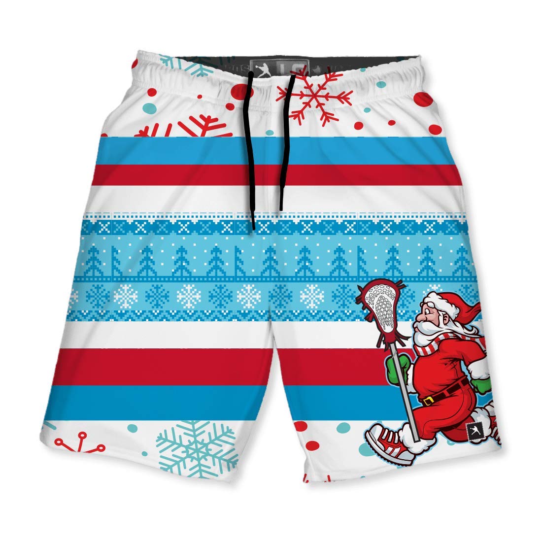 Lacrosse Unlimited Laxmas Holiday Lacrosse Shorts - Comfortable Performance Shorts for Men & Women - Perfect for Christmas Games, Training & Gifts