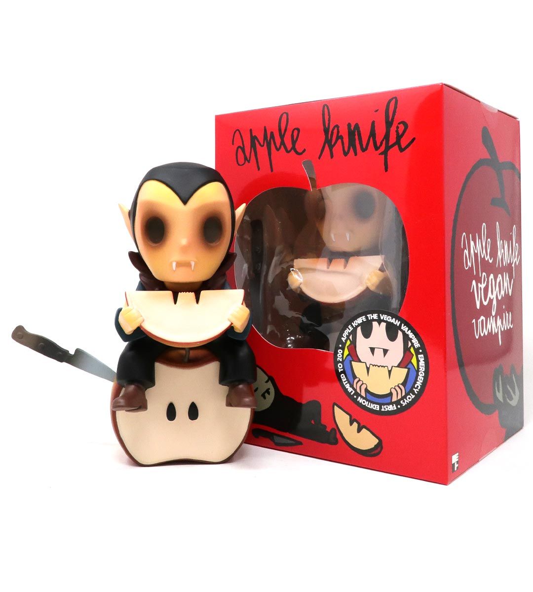Vegan Vampire Apple Knife - Stainless Steel Fruit Slicer for Healthy Snacks, Lunch Boxes & Halloween Parties