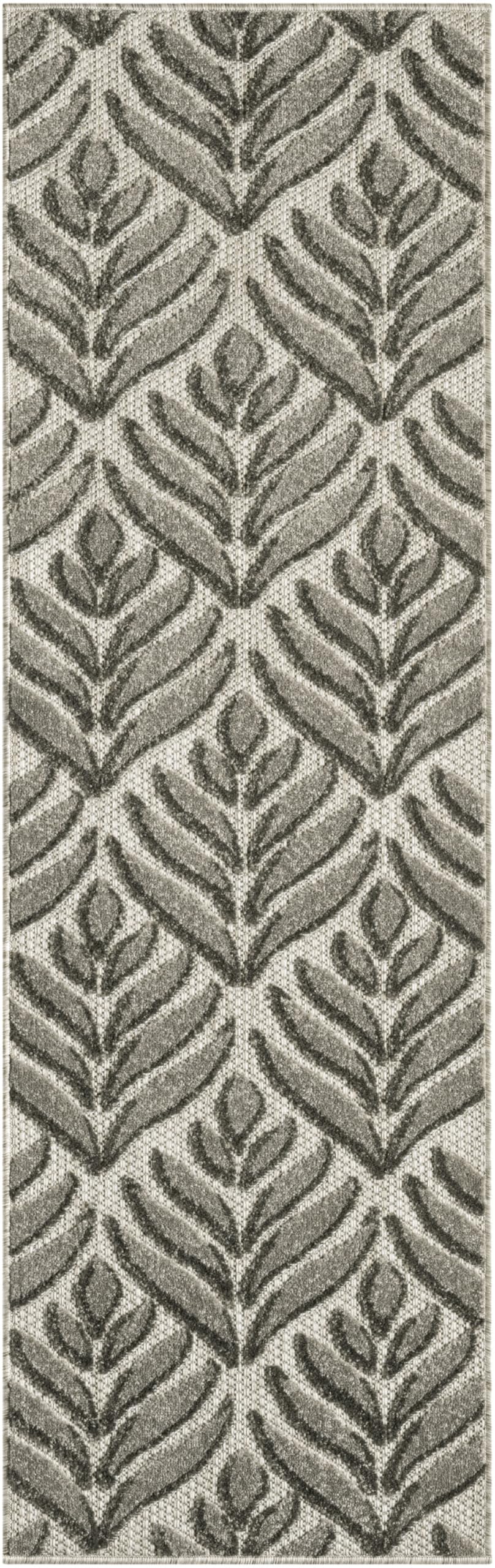 Nourison Aloha Charcoal 2' x 6' Runner Rug - Easy Clean, Non-Shedding Indoor Carpet for Bedroom, Living Room, Dining Room & Kitchen | Perfect for High Traffic Areas & Hallways