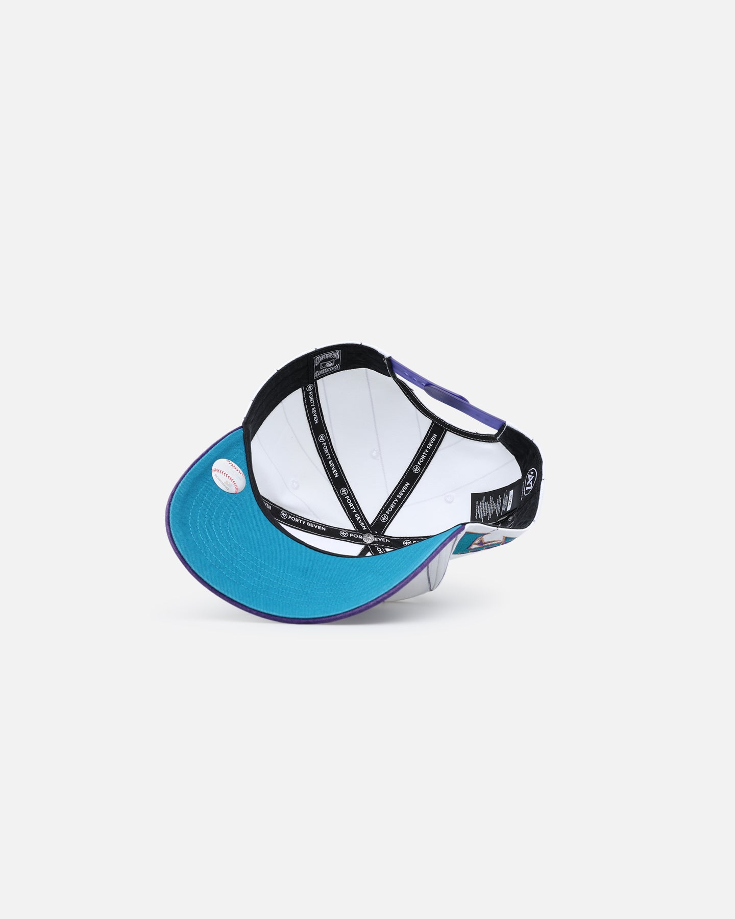 47 Brand Arizona Diamondbacks 'Double Header Pinstripe' Snapback Hat - Adjustable '47 Hitch Back Closure, White Baseball Cap for Men & Women - Perfect for Game Day, Sports Events & Casual Wear
