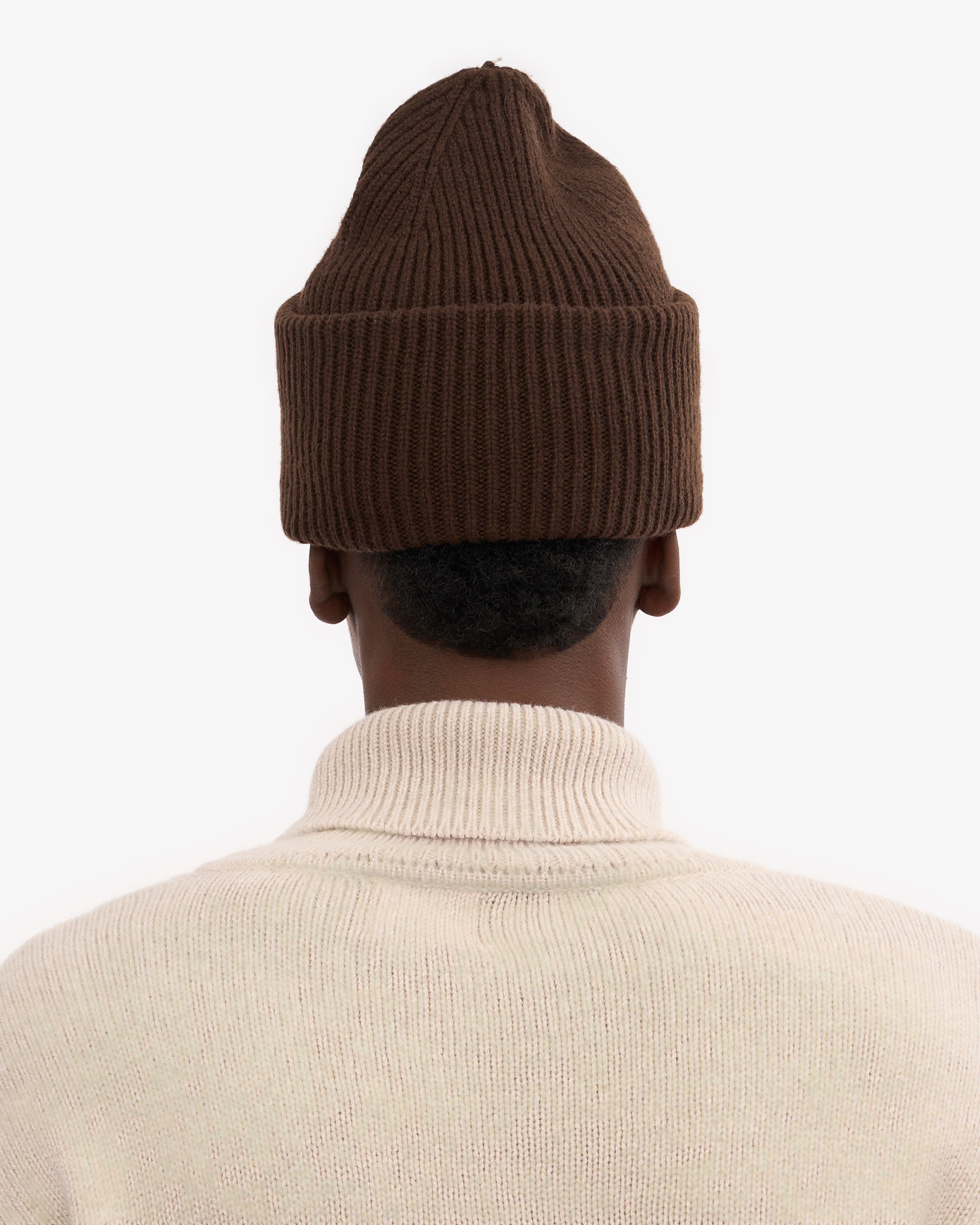 Premium Merino Wool Beanie for Men & Women - Soft & Warm Coffee Brown Winter Hat for Outdoor Activities, Skiing, and Hiking