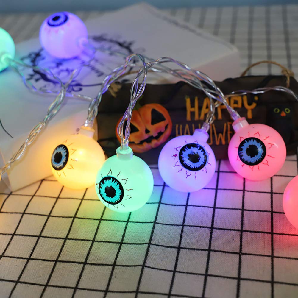 Chiatai Halloween String Lights - 10 LED Battery Powered Fairy Lights for Outdoor & Indoor Decor, Party, Eye Ball Decorations | Perfect for Halloween, Christmas, Party, Wedding & Home Decor