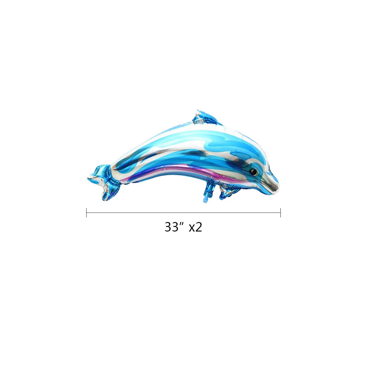 Blue Ocean Theme Dolphin Party Decorations Kit - Birthday Supplies with Balloons, Banner, Cupcake Toppers & Paper Fans for Kids and Adults - Perfect for Underwater Themed Parties, Baby Showers & Beach Events