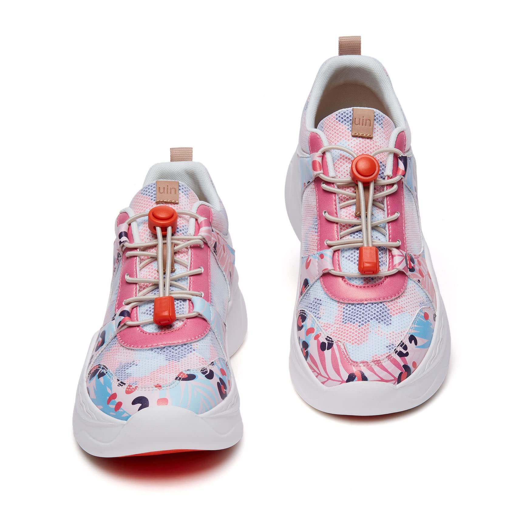 UIN Women's Chunky Fashion Sneakers - Comfortable Walking Shoes with Artistic Paint Design | Casual Dad Shoes for Travel & Everyday Wear (Size 5) | Perfect for Street Style, Work Commute & Vacation Outfits