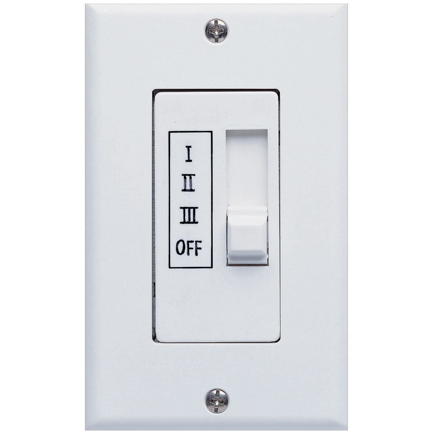 Concord 3-Speed Ceiling Fan with Wall Control - 5 Amp, White Finish - Perfect for Living Room, Bedroom & Office Cooling