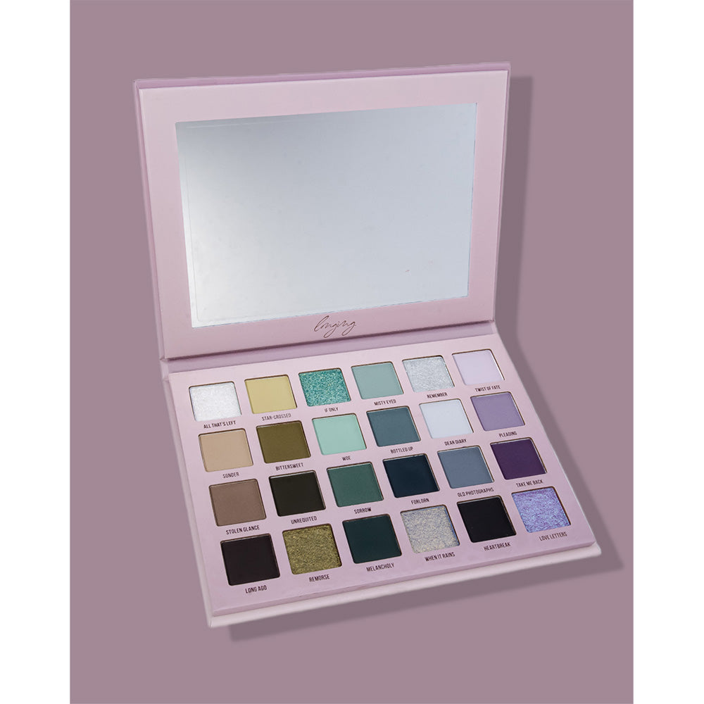 Blend Bunny Cosmetics Longing Eyeshadow Palette - 18 Highly Pigmented Matte & Shimmer Shades for Professional Makeup | Perfect for Day to Night Looks, Bridal & Special Occasion Makeup