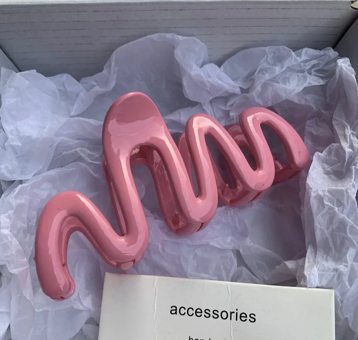 Jelly Wave Hair Claw Clip - Non-Slip Large Hair Clips for Women, Strong Hold Hair Accessories for Thick Hair - Perfect for Ponytails, Buns, and Updos (Set of 3)
