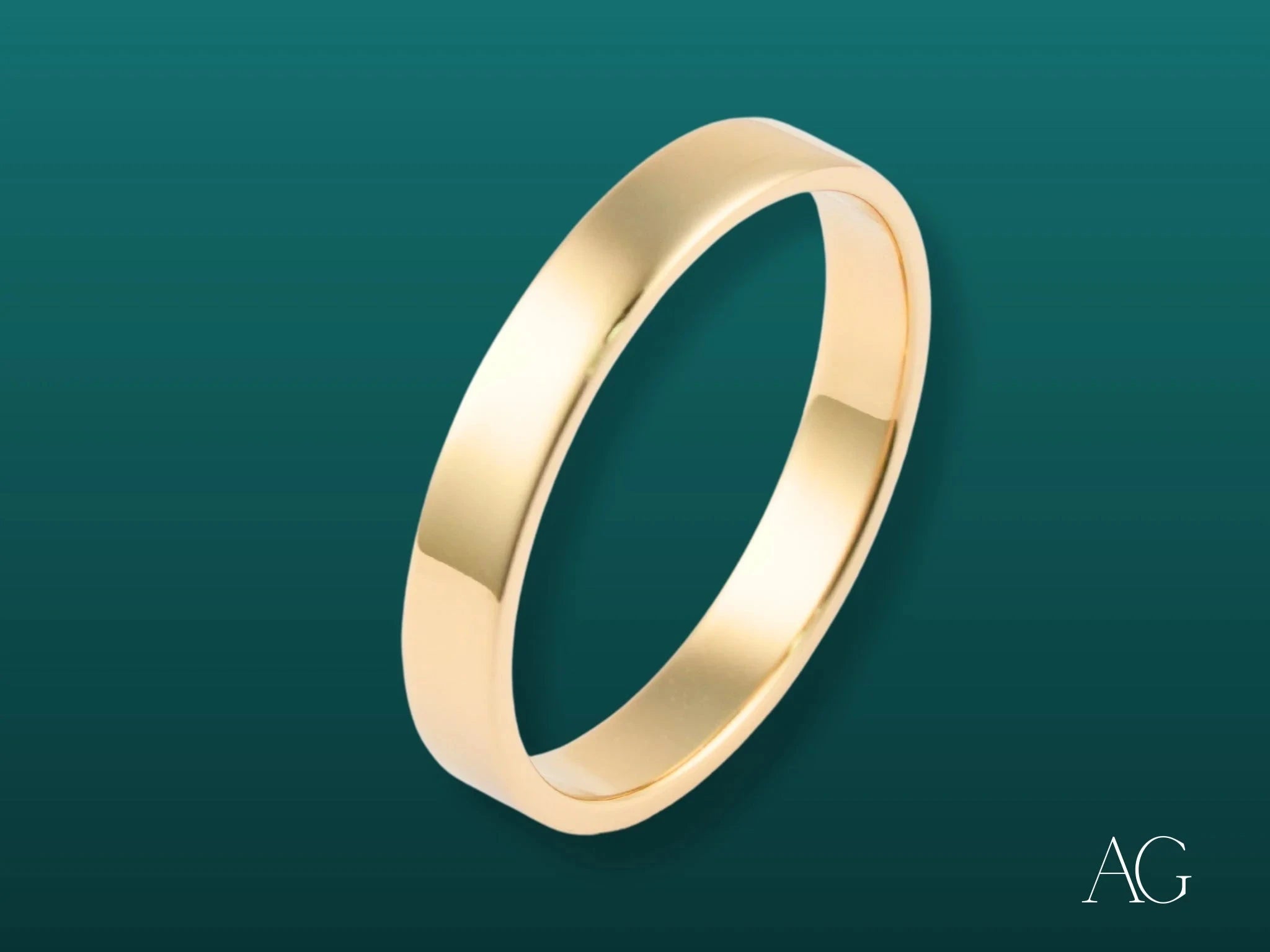 Essence Linea 3mm Minimalist Ring - Thin Balanced Line Gold/Silver Stackable Ring for Women | Perfect for Everyday Wear, Layering & Special Occasions