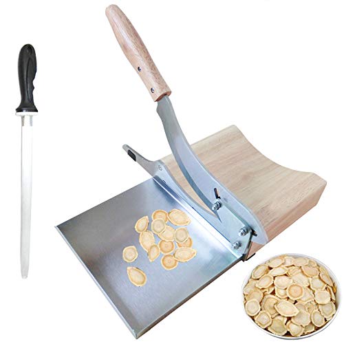 Premium Stainless Steel Manual Herb Slicer - Chinese Medicine Cutter for Herbs, Botanicals, Beef Jerky & Vegetables | Perfect for Home Herbalists, Chefs & DIY Food Prep