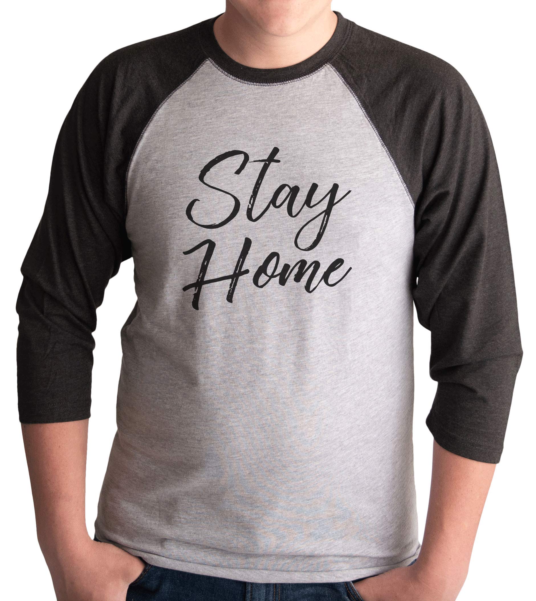7 ate 9 Apparel Men's Stay Home Quarantine Grey T-Shirt - Comfortable Casual Wear for Relaxing at Home, Lounging & Quarantine Days