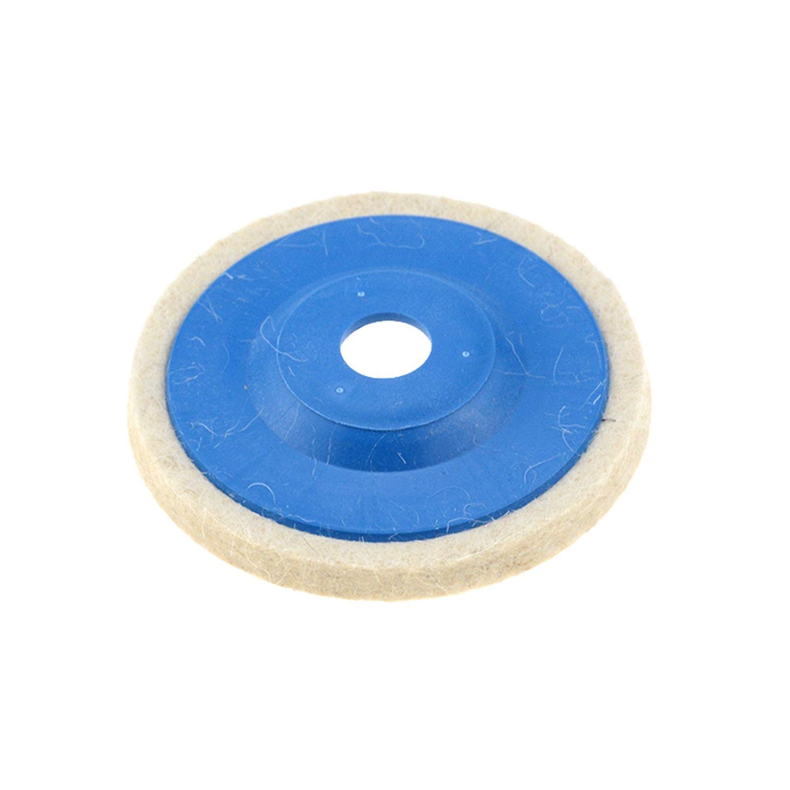 4 Inch 100mm Wool Polishing Wheel Buffing Pads - Felt Polishing Disc for Angle Grinder - Perfect for Metal, Marble, Glass & Ceramics - Ideal for DIY, Jewelry Making & Automotive Polishing