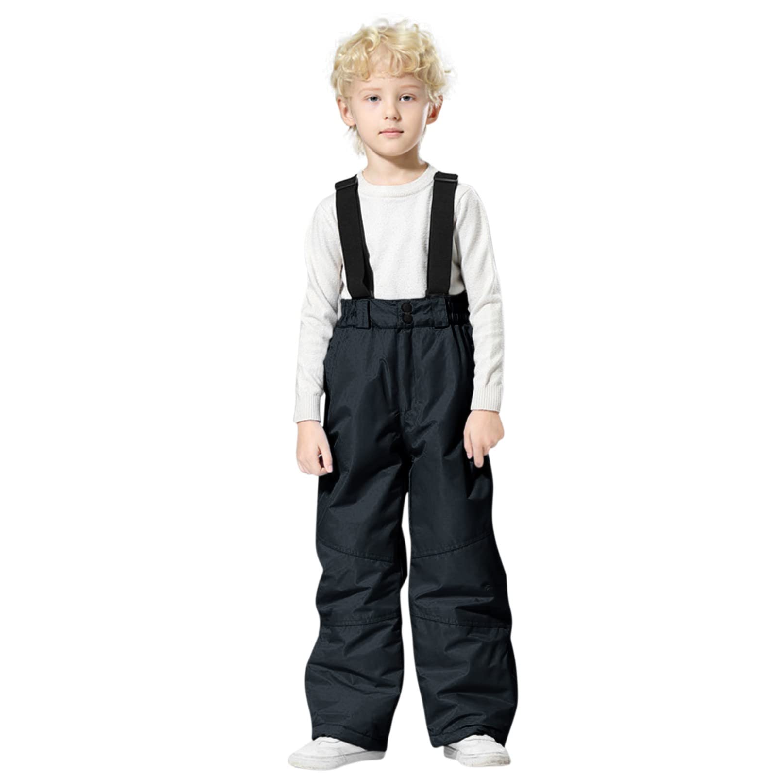 Kids Insulated Waterproof Snow Bib Overalls - Winter Ski Pants for Boys & Girls, Warm Snowboard Clothing for Outdoor Activities & Cold Weather Play