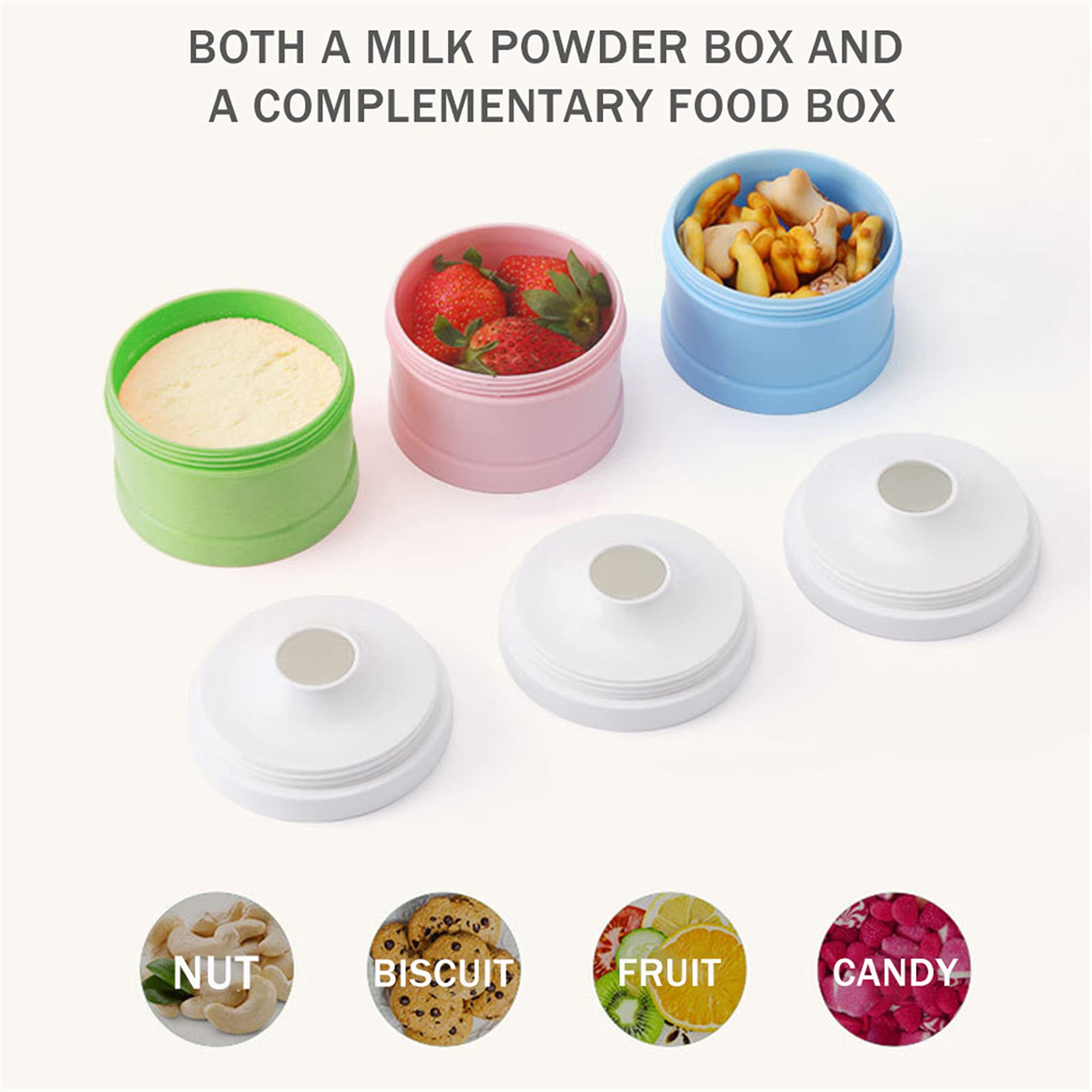 Portable 3-Layer Formula Dispenser & Snack Storage Container - Large Capacity Baby Milk Powder Box, Travel-Friendly & Leak-Proof (Green) | Perfect for On-the-Go Parents, Daycare & Outdoor Activities