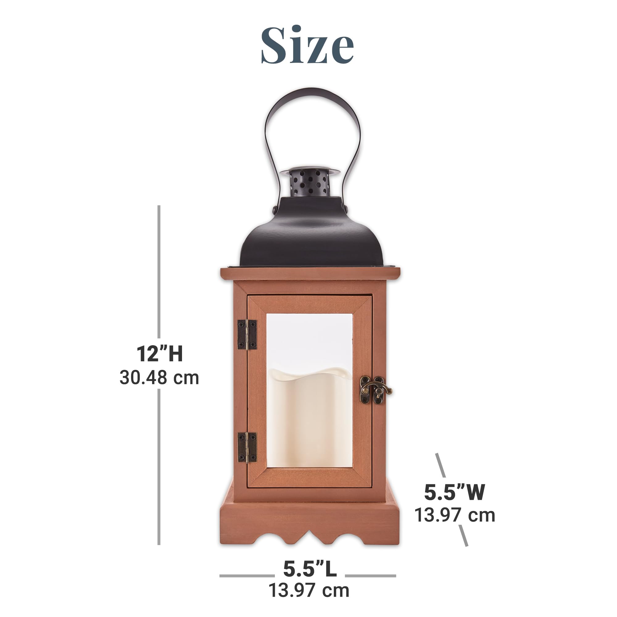 Personalized Memorial Lantern with LED Candle & Auto Timer - Wood/Metal Sympathy Gift for Condolences - In Loving Memory Keepsake - Perfect for Funeral, Memorial Service & Home Remembrance