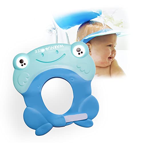 Walnut Tree Infant Love 1st USA Pediatricians Approved Baby Bath Visor - Soft Shower Cap for Toddlers & Children 11+ Months - Sky Blue with Adjustable Strap - Perfect for Safe & Comfortable Bath Time