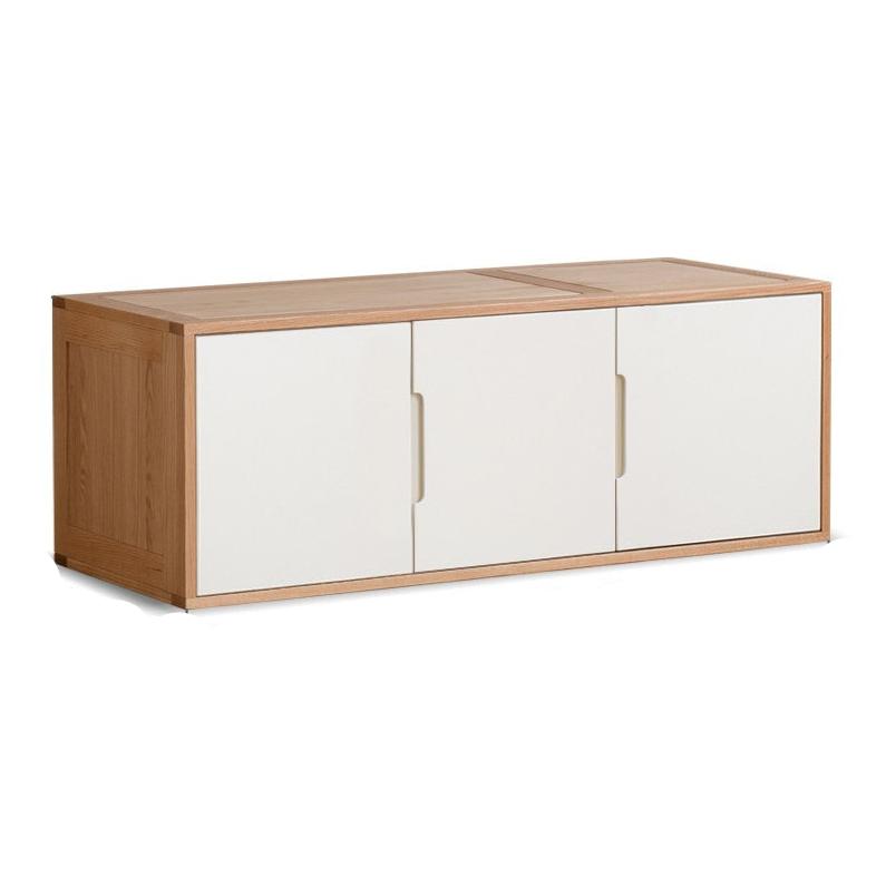 Solid Oak Wood Wardrobe & Floor Cabinet Set - Durable Storage for Bedroom, Closet, and Living Room Organization