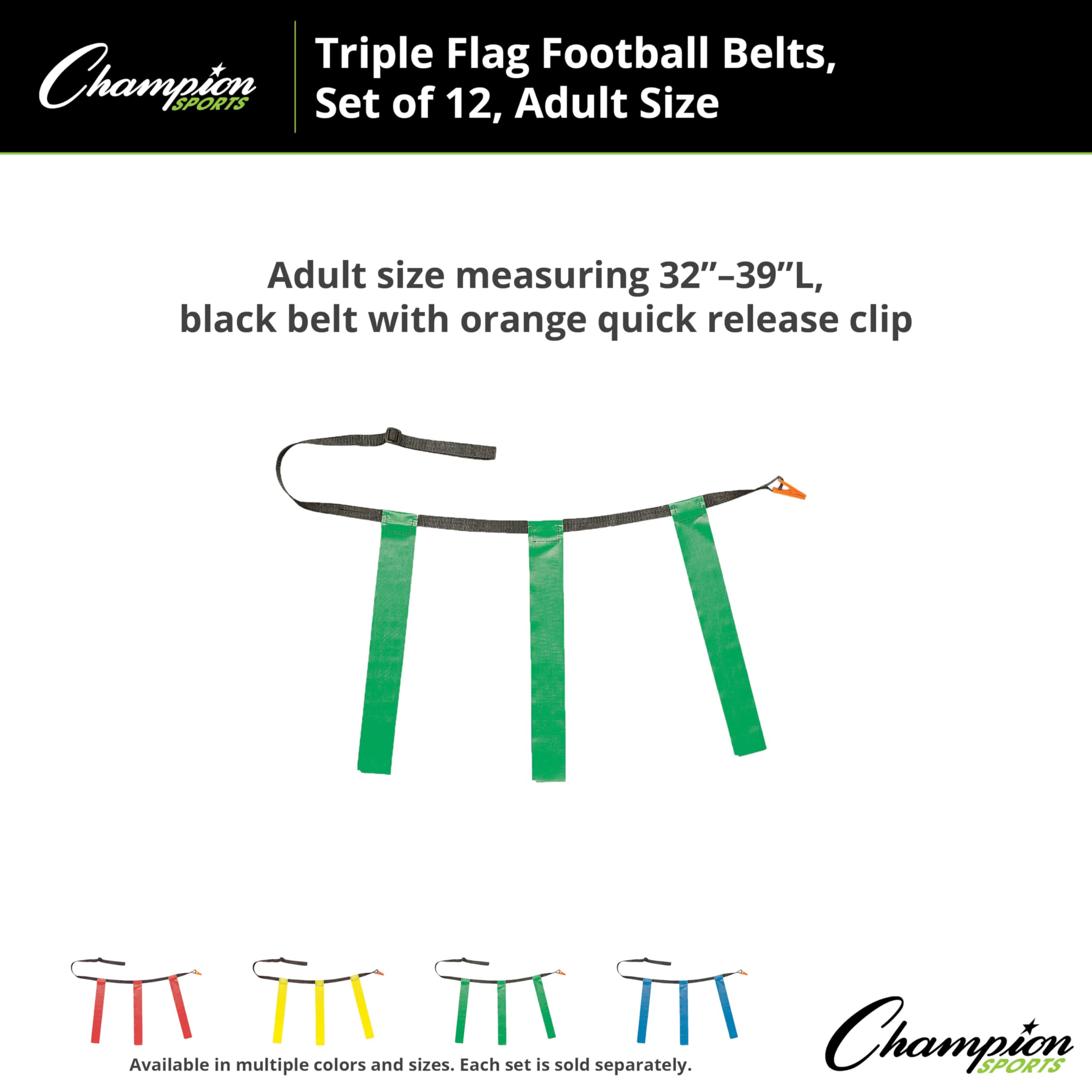 Champion Sports Waist Pack for Football - Adjustable Running Belt with Zipper Pockets for Football Players, Coaches & Fans - Perfect for Training, Games & Outdoor Activities