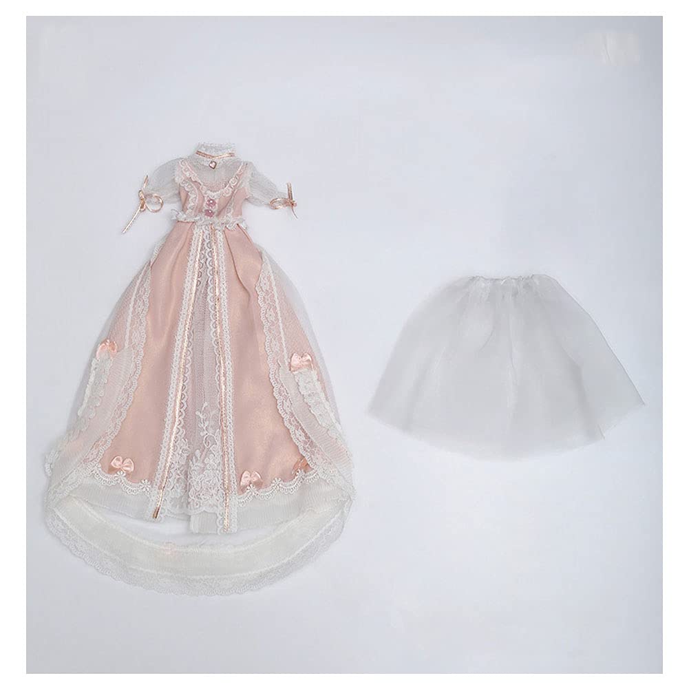 1/4 Scale BJD SD Doll Princess Skirt & Wedding Dress Set with Accessories (Socks, Belt) - 25-30 Inch Doll Cosplay Costume for Parties, Fashion Shows & Photo Shoots
