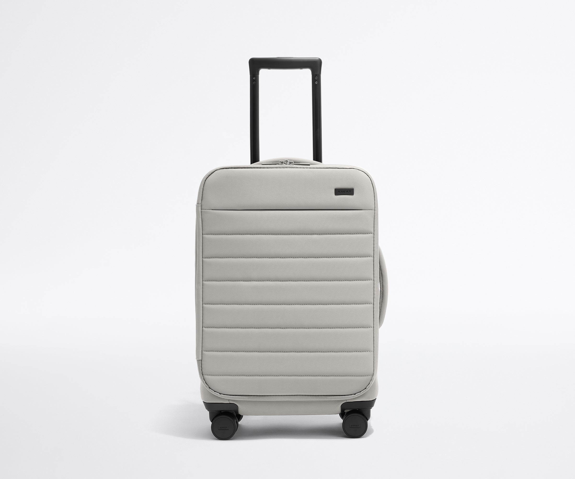 Softside Carry On Luggage in Cloud Gray - Lightweight & Durable Travel Suitcase for Airplane Cabin & Weekend Trips