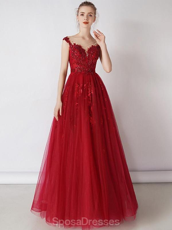 Elegant Red Beaded Sequin Cap Sleeve A-Line Long Evening Prom Dress for Women - Perfect for Formal Parties, Homecoming, and Special Occasions